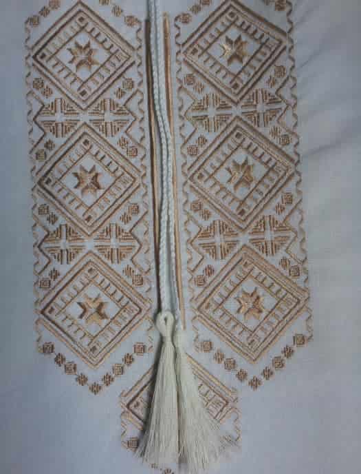 Сорочка Полтавская на белом (пазуха)